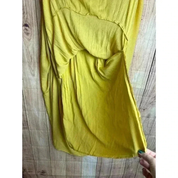 LuLus Golden Yellow Embroidered Maxi Dress Size M - Picture 6 of 9